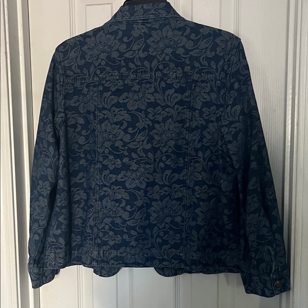 Allison Daley Blue Patterned Jacket - Picture 3 of 3